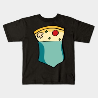 Pizza Bag Pocket Fast Food Funny Gift Kids T-Shirt